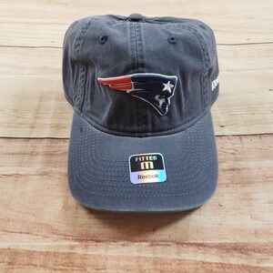 NEW New England Patriots Hat Cap Mens Medium Fitted Blue NFL Football‎ Reebok